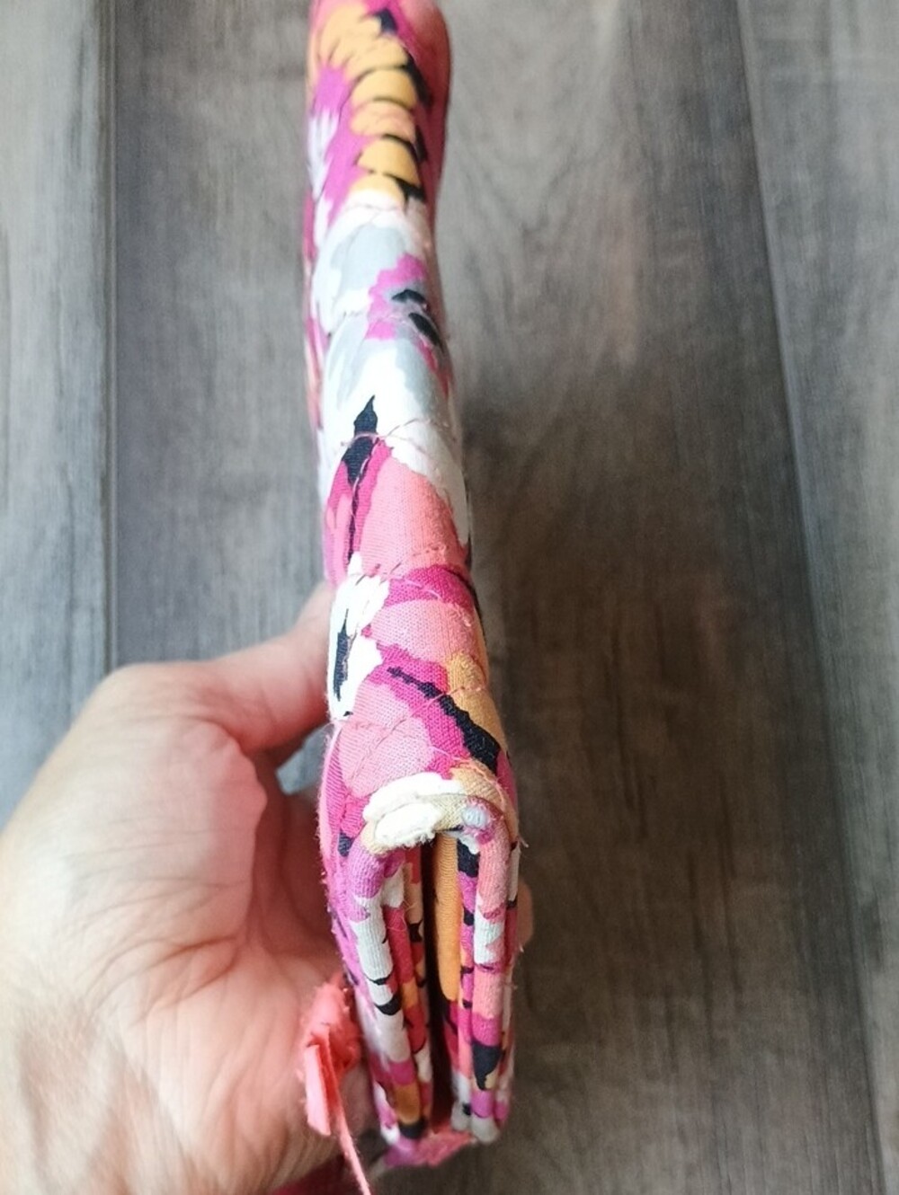 Vera Bradley Pink, Yellow and White Quilted Floral Wristlet - Picture 4 of 10